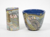 2PC JANE GOSLIN PEISER CERAMIC