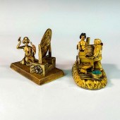 2PC JAPANESE RESIN GEISHAS FIG
