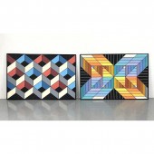 2pc J.H. HENIG Geometric Acryl