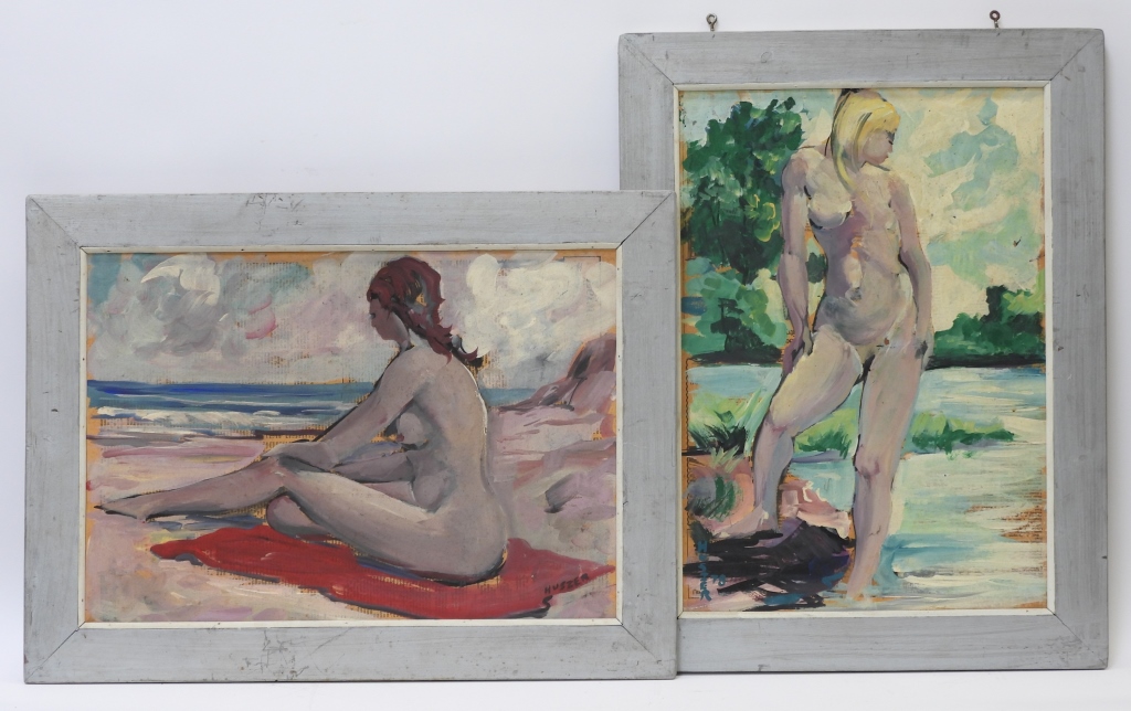 2PC JOHN E. HUSZER NUDE FIGURE