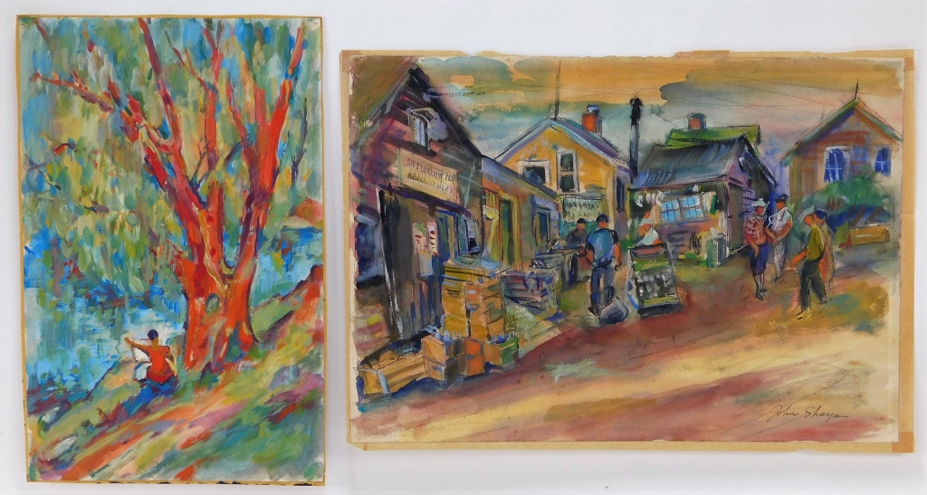 2PC JOHN SHAYN OGONQUIT MAINE WC