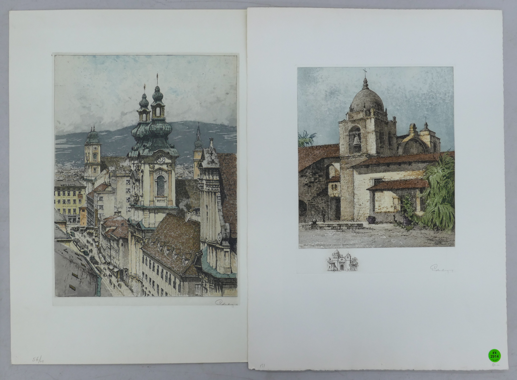 2pc Josef Eidenberger Signed