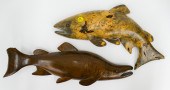 2pc Ken Hansen Fish Woodcarvin