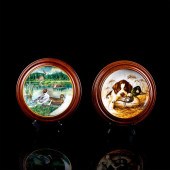 2PC KNOWLES DUCK AND DOG COLLE