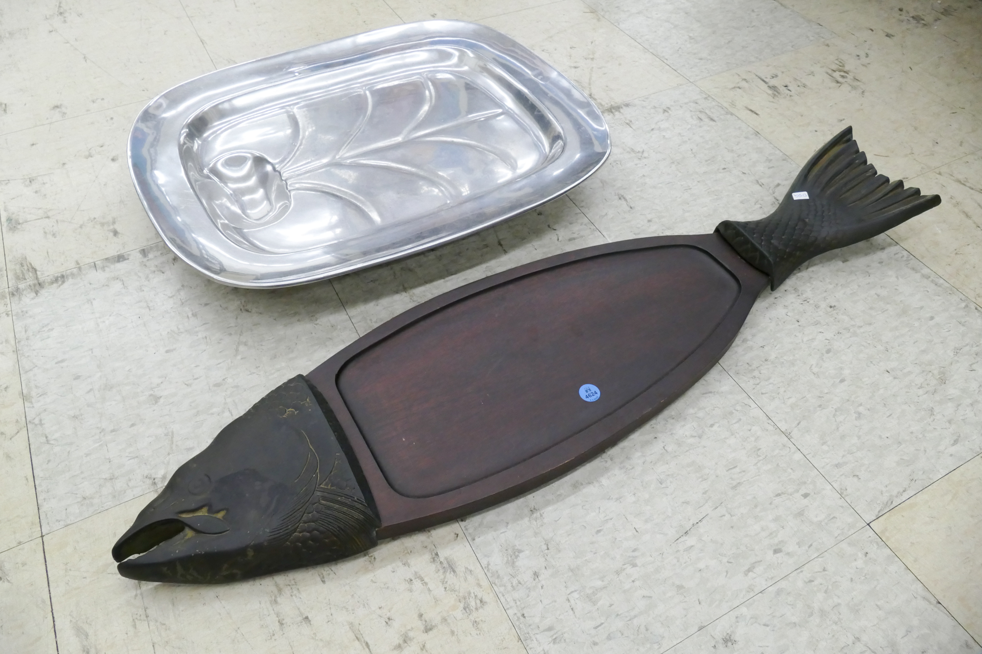2pc Large Serving Platters- Wood