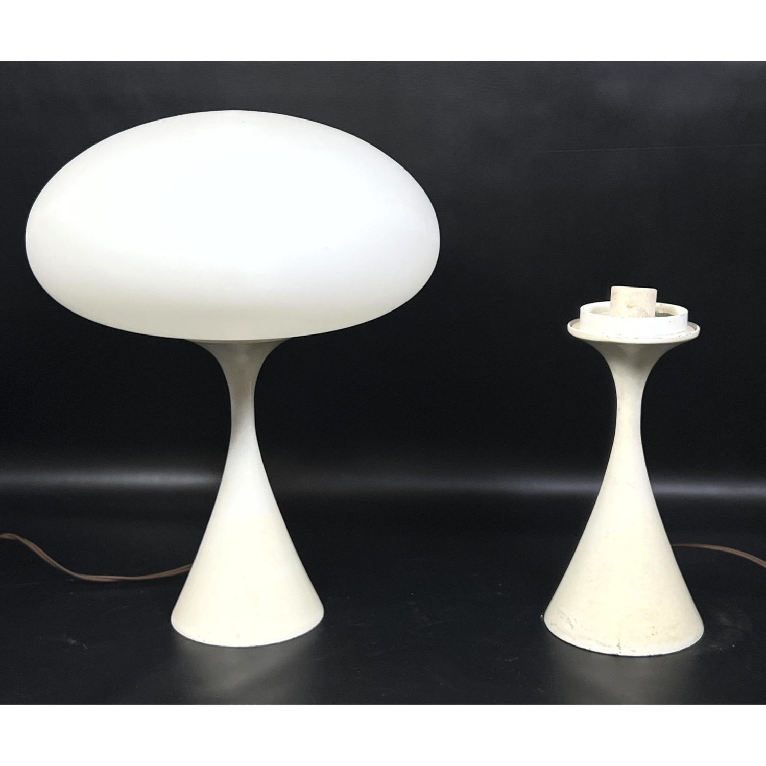 2pc LAUREL Mushroom Lamps. One