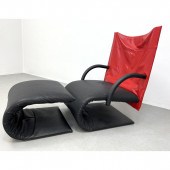 2pc LIGNE ROSET Black & Red Lo