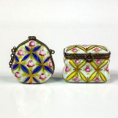 2PC LIMOGES PORCELAIN CHARM BO
