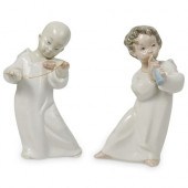 (2PC) LLADRO PORCELAIN ANGELSD