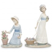 (2PC) LLADRO PORCELAIN FIGURAL