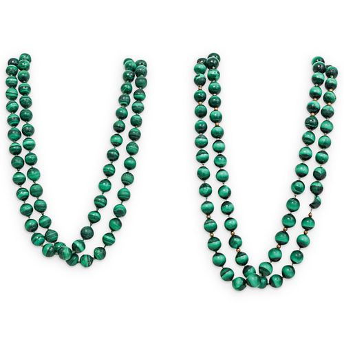 (2PC) MALACHITE BEADED