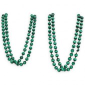 (2PC) MALACHITE BEADED NECKLAC