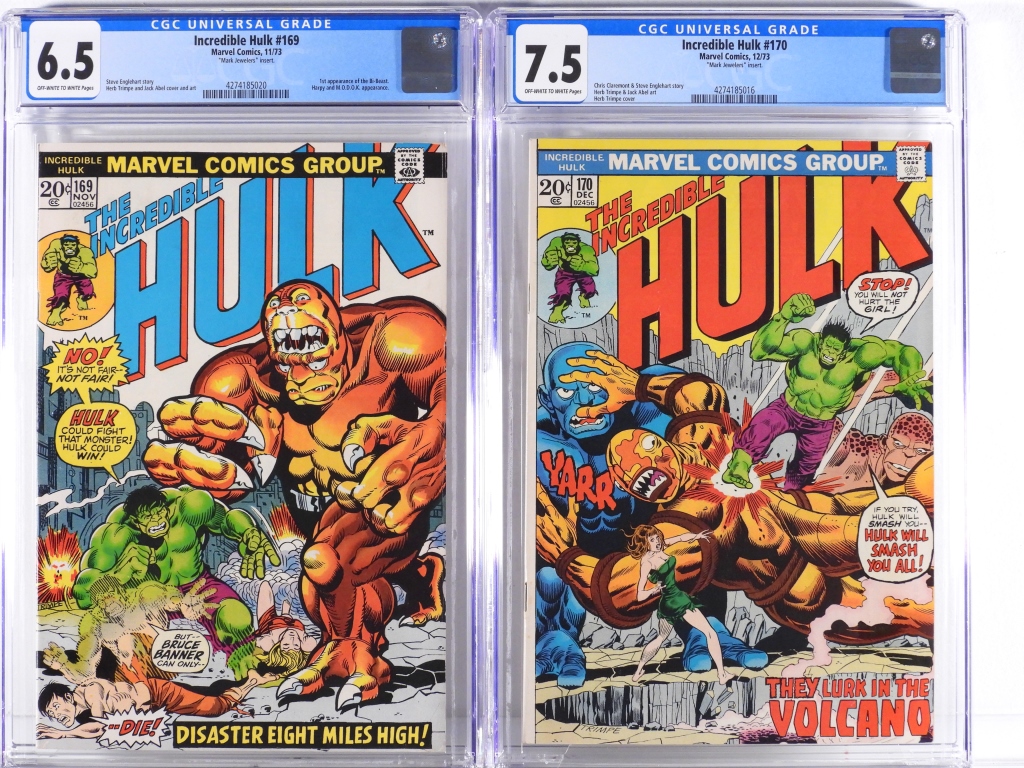 2PC MARVEL COMICS INCREDIBLE HULK