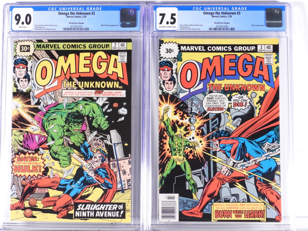 2PC MARVEL COMICS OMEGA THE UNKNOWN