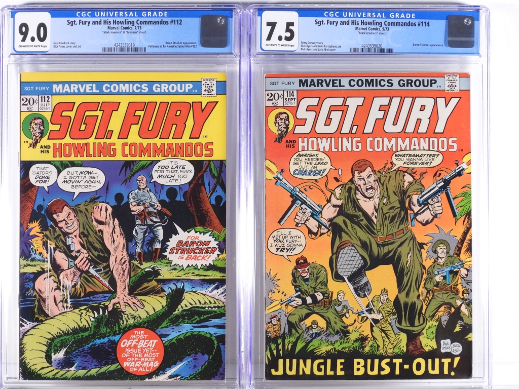 2PC MARVEL COMICS SGT. FURY #112