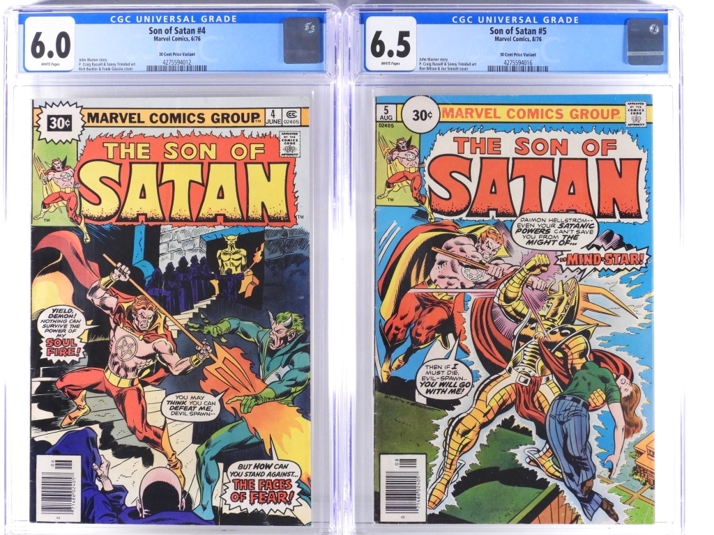 2PC MARVEL COMICS SON OF SATAN #4