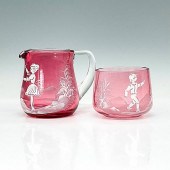 2PC MARY GREGORY CRANBERRY GLA