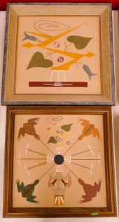 2pc Masquat Navajo Sand Painti
