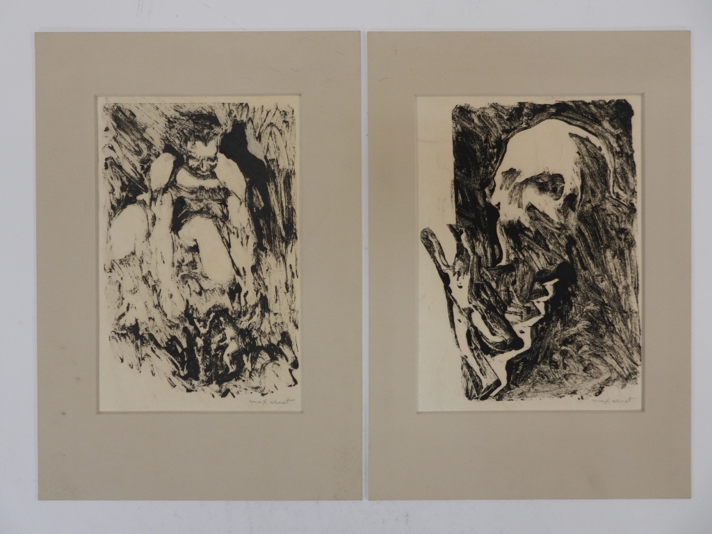 2PC MAX ERNST SURREALIST FIGURE