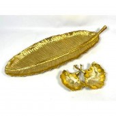 2pc MICHAEL ARAM Leaf Dishes.