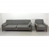 2pc Mid century sofa and chair