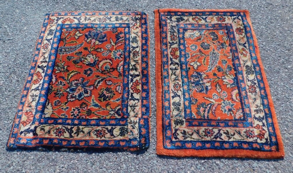 2PC MIDDLE EASTERN BOTANICAL RUGS