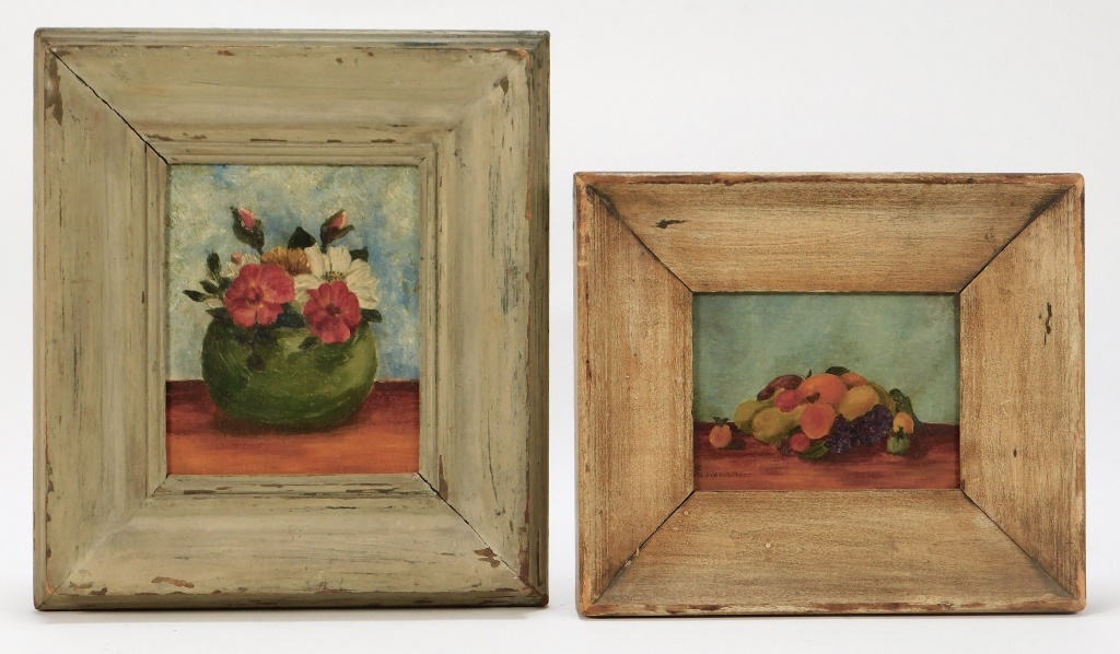 2PC MINIATURE NAIVE STILL LIFE