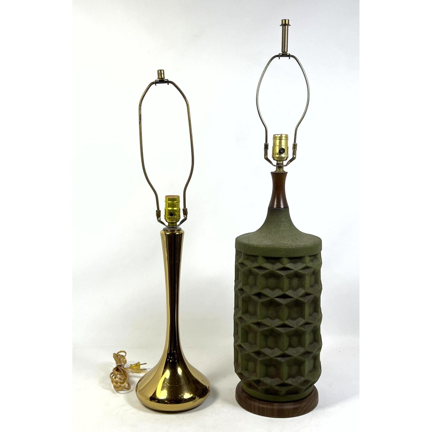 2pc Modern Table Lamps. Patterned