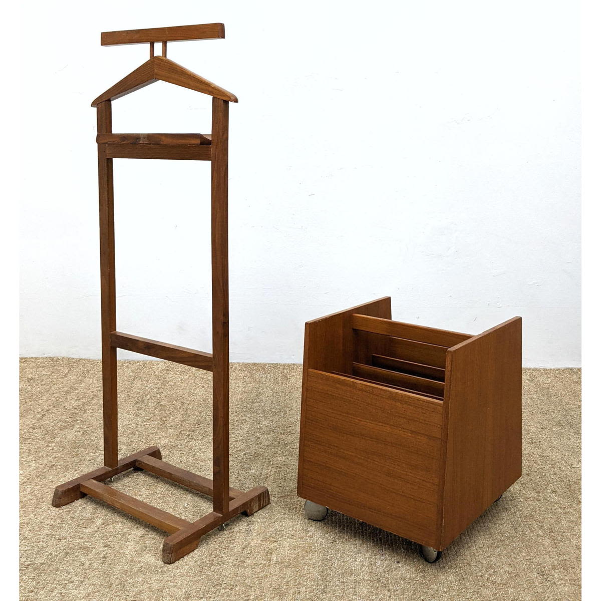 2pc Modern Wood Pieces. Skovby