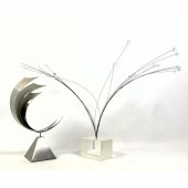 2pc Modernist Sculptures. 1) S