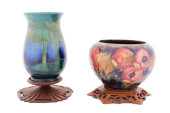 2PC MOORCROFT POTTERY VESSELS,