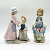2PC NAO BY LLADRO PORCELAIN FL
