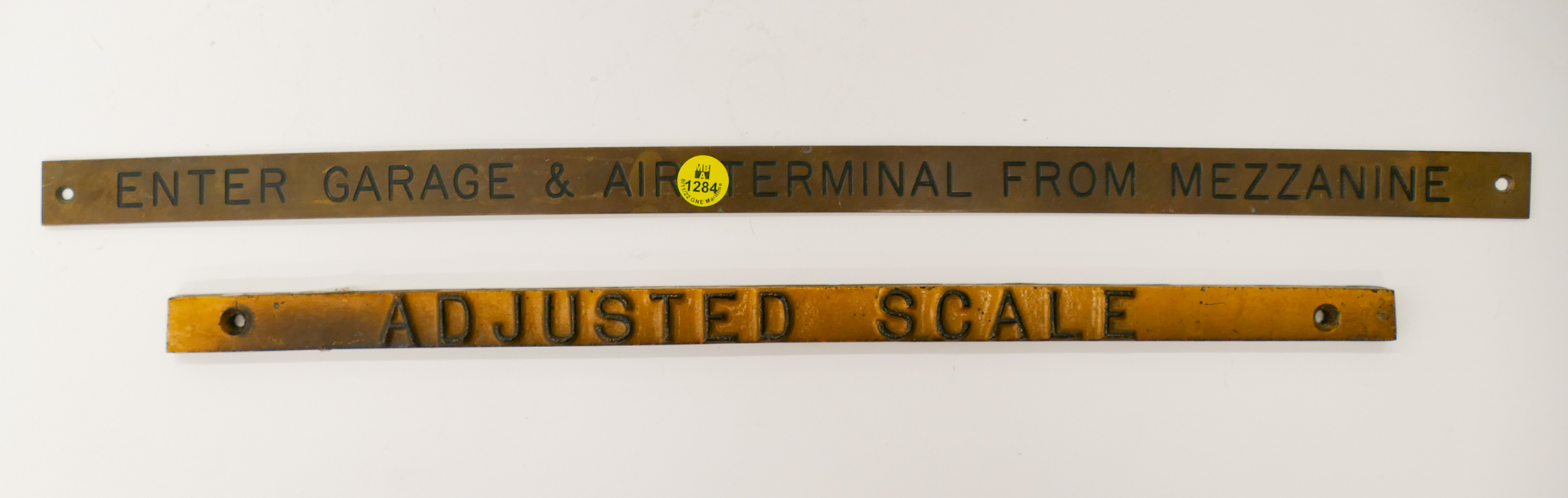 2pc Old Metal Long Signs 18''x22''