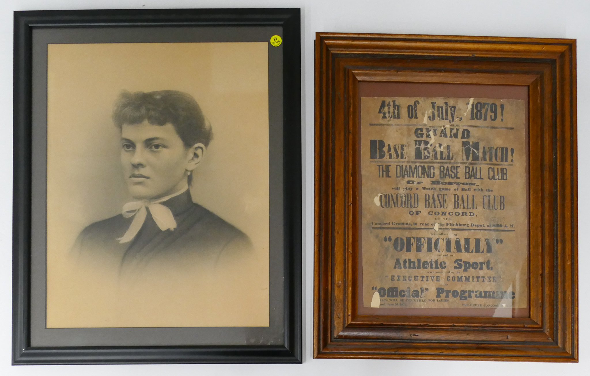2pc Old Paper Object Framed Largest