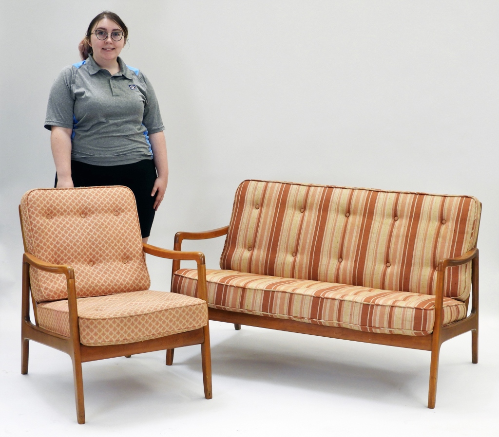 2PC OLE WANSCHER MCM SOFA & CHAIR