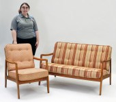 2PC OLE WANSCHER MCM SOFA & CH