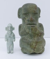 2pc Olmec Pre Columbian Stone