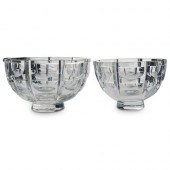 (2PC) ORREFORS CRYSTAL "THOUSA