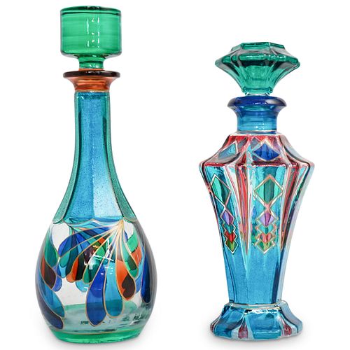 (2PC) PAINTED GLASS