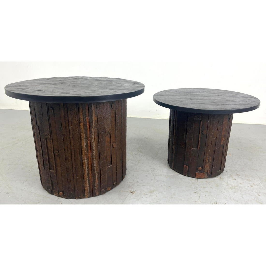 2pc Paul Evans Style Side Tables.