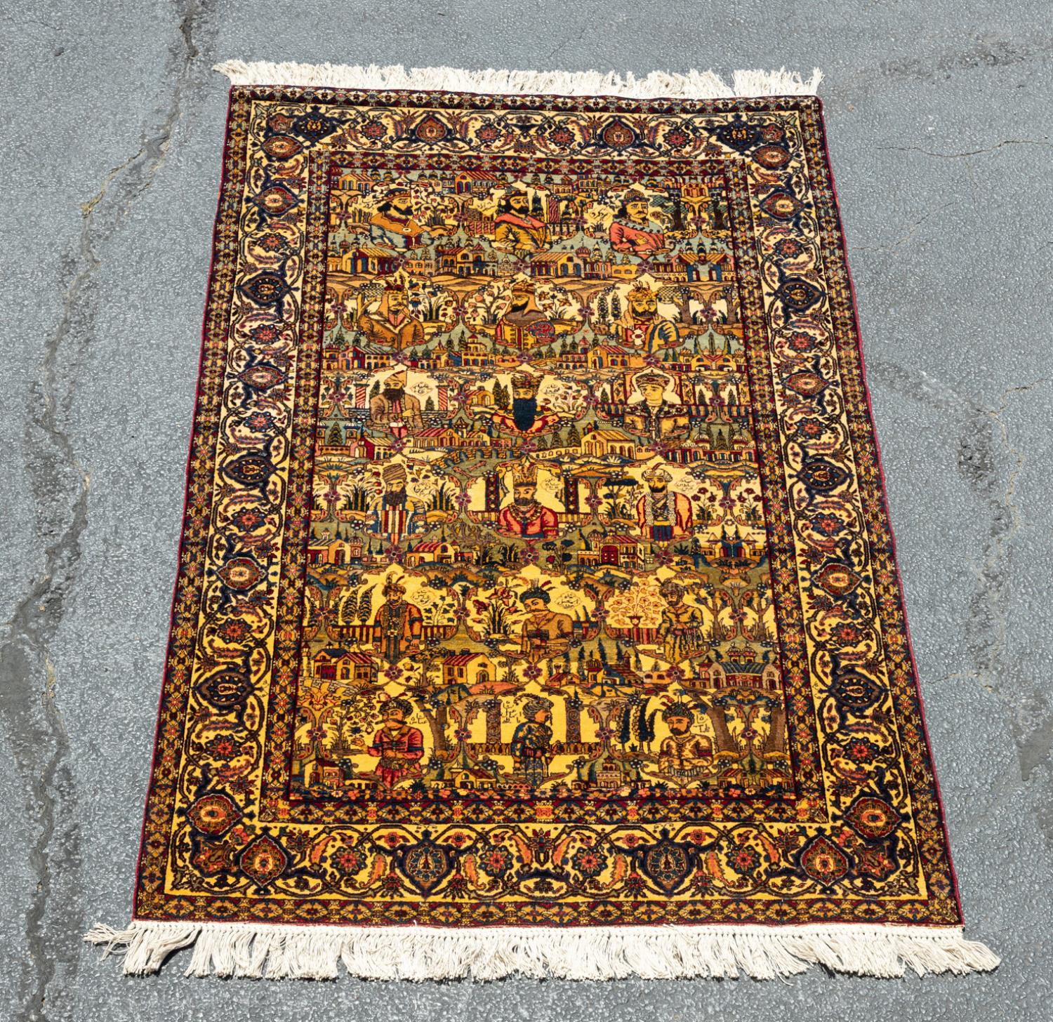 2PC PERSIAN PICTORIAL MOHTASHAM