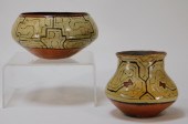 2PC PERUVIAN SHIPIBO EARTHENWA