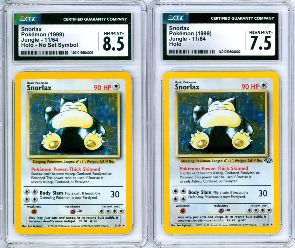 2PC POKEMON JUNGLE SNORLAX HOLO