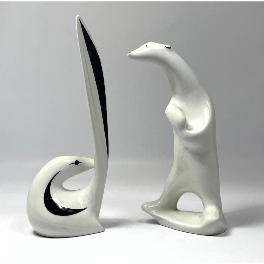 2pc Polish Porcelain Figural