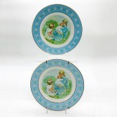 2PC PONTESA PORCELAIN PLATES,