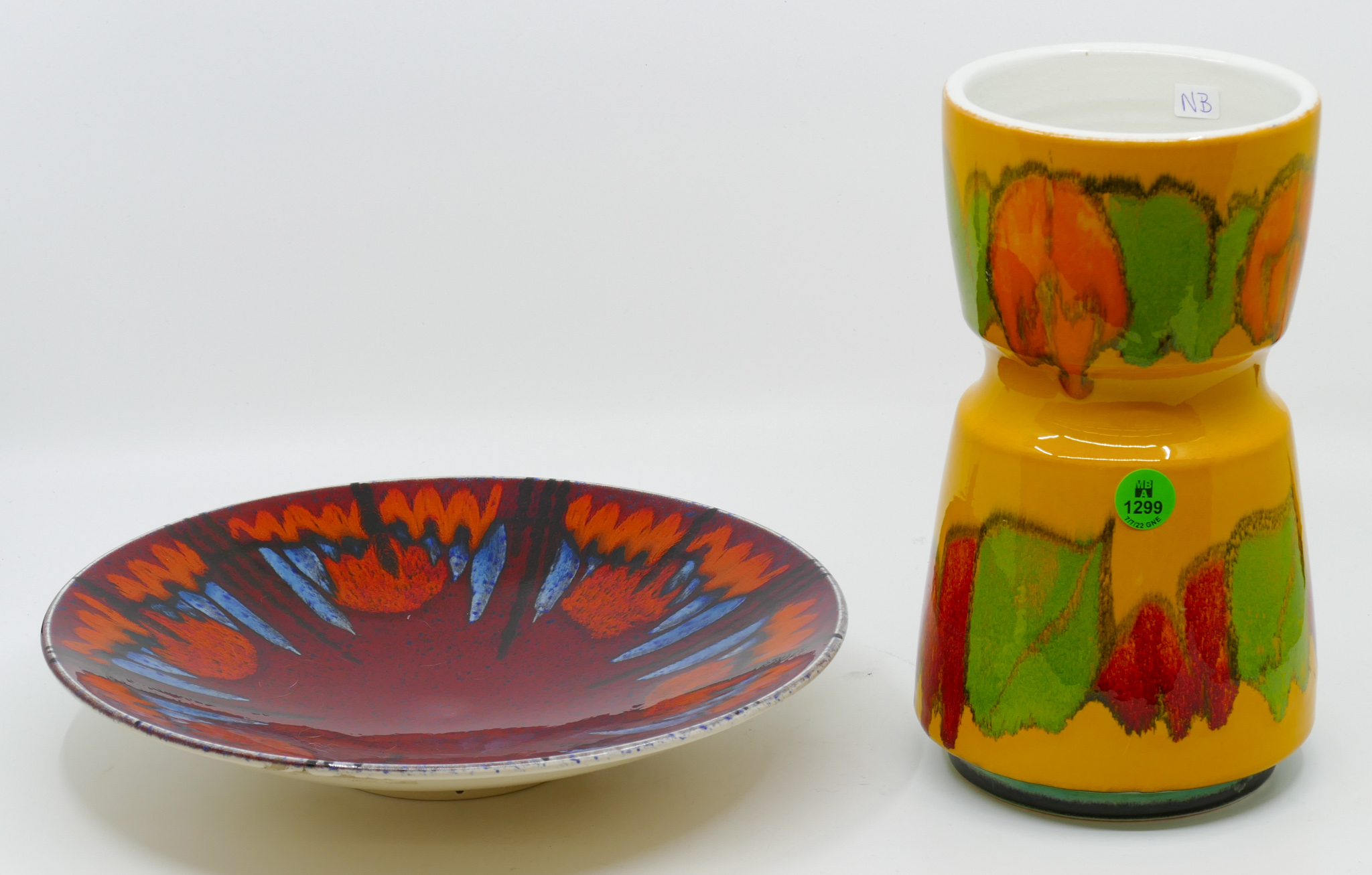 2pc Poole England Mid Century