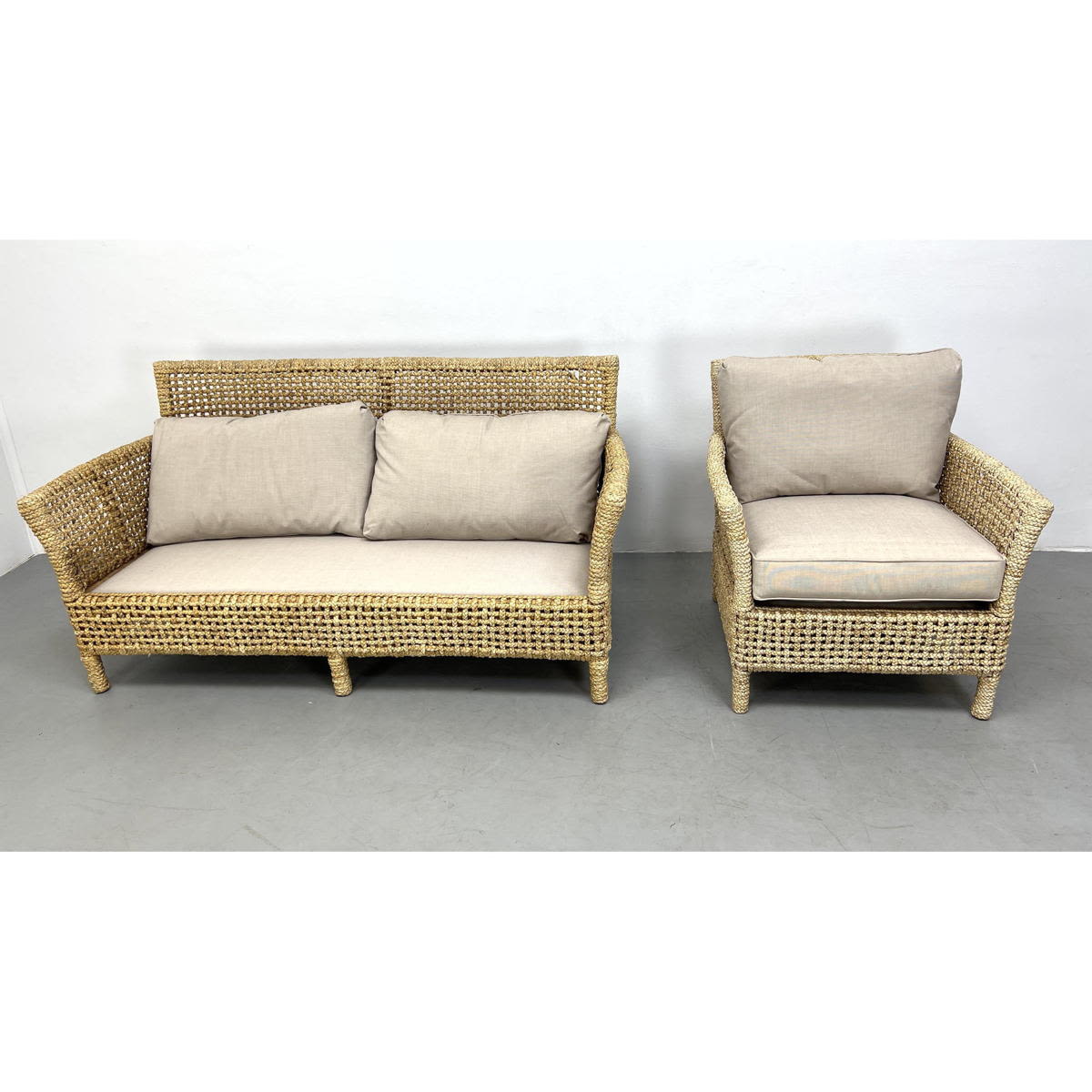 2pc Porch Furniture. Wrapped Sofa