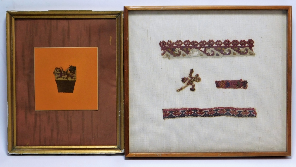 2PC PRE COLUMBIAN TEXTILE FRAGMENTS