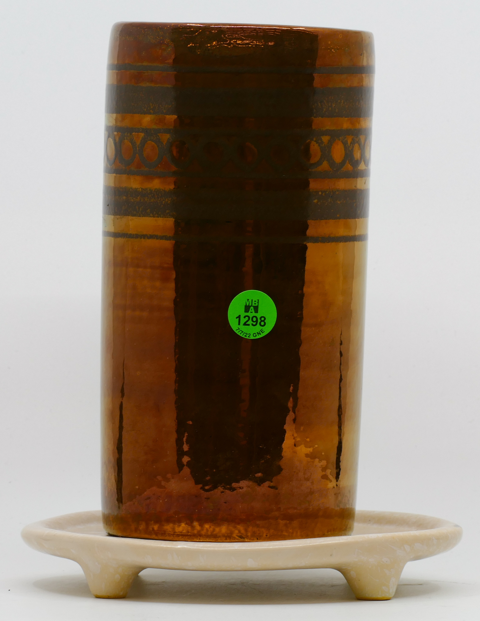 2pc Raymor Italian Pottery Vase and