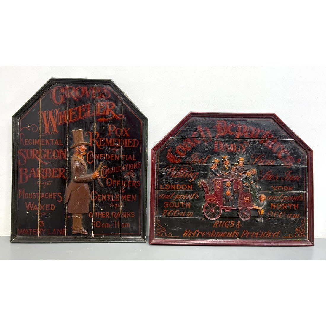 2pc Repro Wood Slat Advertising